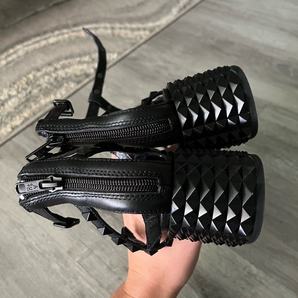 Valentino style Ash Rolls Bis S Studded Block Heel Sandals - Picture 6 of 7